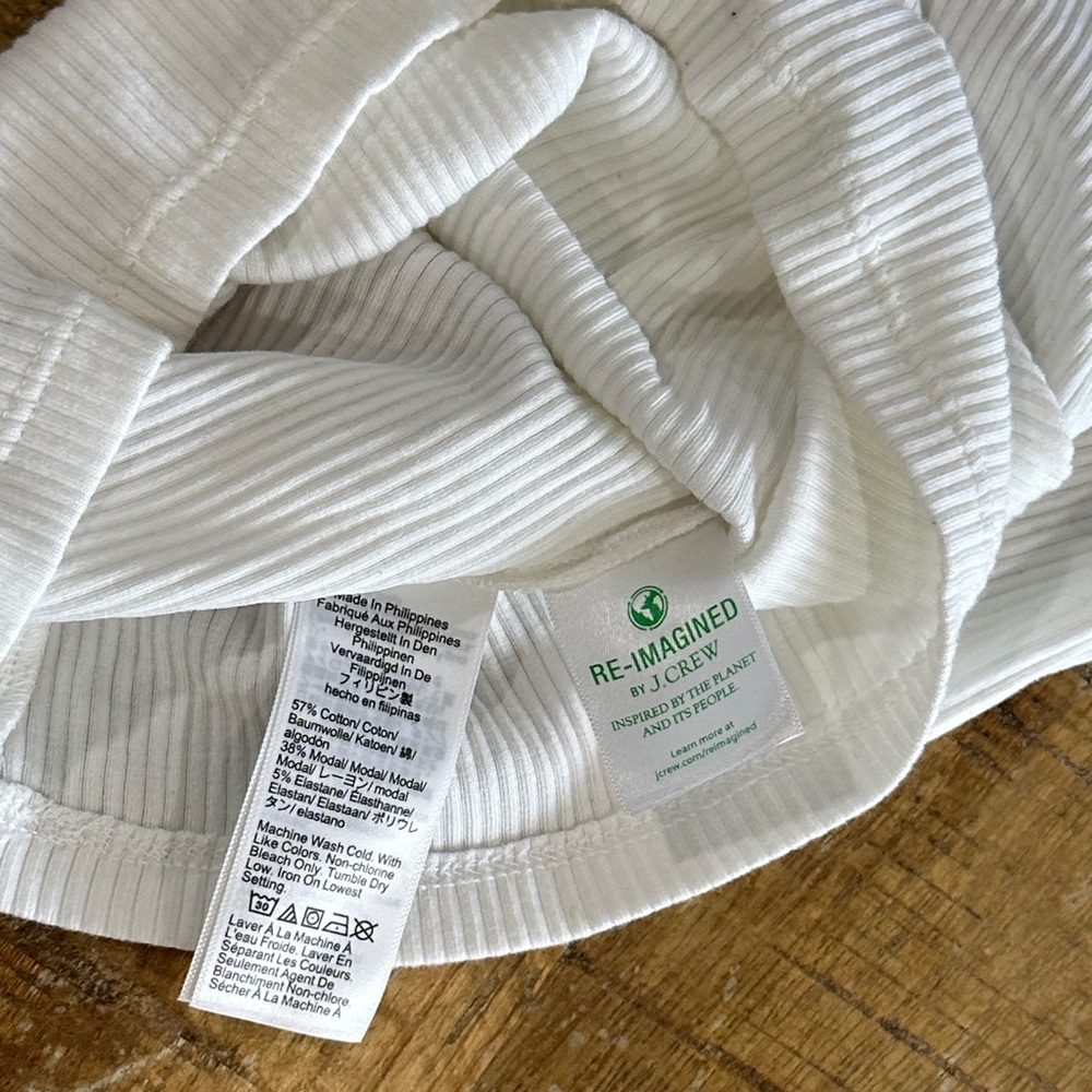 J. Crew White Ribbed Tank - Picture 3 of 4